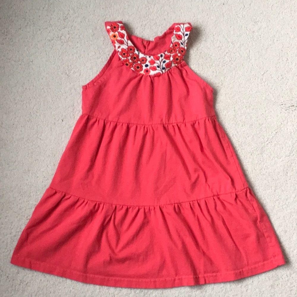 Girls A.T.U.N. embroidered Yoke Tiered Dress 4-5